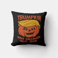 Trumpkin Halloween - Make Halloween Great Again Cl Throw Pillow