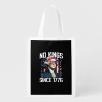 No Kings In America Patriotic Vintage Graphic Look Grocery Bag