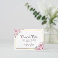 Floral Wedding Thank You Card 