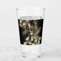 2025 new year with golden bubbles glass