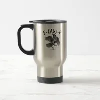 Crow, F-Caw-F Funny Bird Aesthetic Casual Travel Mug
