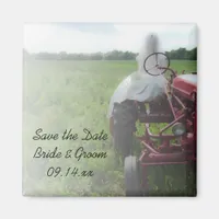Bride Farm Tractor Country Wedding Save the Date Magnet