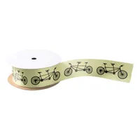 Tandem Bike Riders Birthday Cake Satin Ribbon