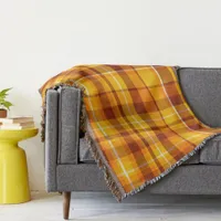 Trendy Modern Fall Color Block Throw Blanket