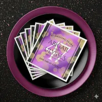 Elegant 47th Amethyst Wedding Anniversary Paper Dinner Napkins