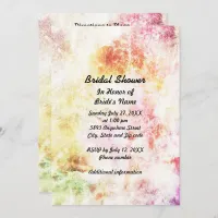 Abstract Spring Colors Bridal Shower Invitation