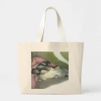 Sugar Glider Sleeping in Blanket Large Tote Bag