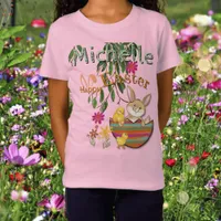 Watercolor Happy Easter Bunny Pink T-Shirt