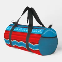 Southwest River Red Turquoise Sm Personalized Duffle Bag