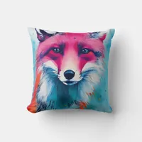 Red Fox Throw Pillow