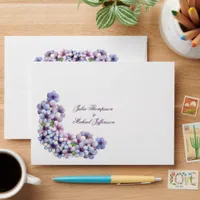 Romantic and Poetic Pastel Lilac Watercolor Envelope