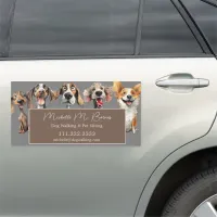 Modern Funny Puppy Dog Walker Sitter Animal  Car Magnet