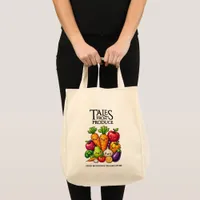 Funny Fruits Veggies Tales from Produce Grocery Tote Bag