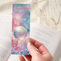 Glowing Fantasy Orb with Pastel Florals Bookmarks