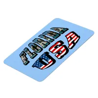 Florida Picture and USA Flag Text Magnet