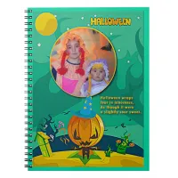 Halloween Jack o' Lantern Wizard Family Photo Notebook