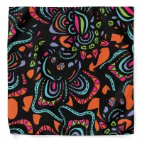 Psychedelic Kaleidoscopic Vivid Girly Doodles Bandana