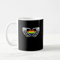 Lgbt Pride Skeleton Halloween Goth Heart Classic Coffee Mug