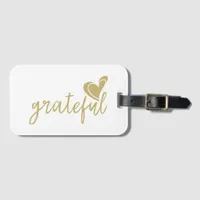 grateful heart luggage tag