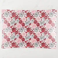 Doodle Art Style Red Pink Roses Hearts Valentine's Trinket Tray