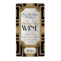 Gold+Black Art Deco Vintage Wine Bottle Labels