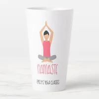 Namaste Yoga Pose Business Name Latte Mug