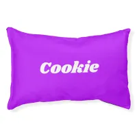 Bright Purple Neon Style Modern Personalized Dog Pet Bed