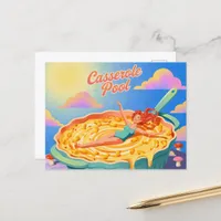 Surreal Swimming in a casserole pool dish  Postcard