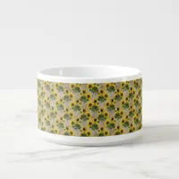 Sunflowers and Gold Honeycomb and Floral Bowl