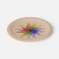 Paper Plate - Feather Color Wheel