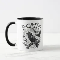 Gothic Crow F-Caw-F Humor Funny Essential Retro Cl Mug