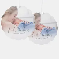 First Christmas as Mommy Name Year Photo Ornament Card