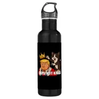 No Kings Anti Cats Funny Classic Style Stainless Steel Water Bottle