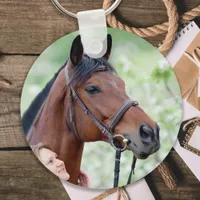Custom Horse Photo Keychain