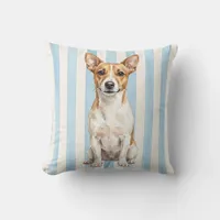 Watercolor Jack Russell Throw Pillow Cover