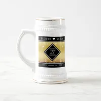 Elegant 27th Music Wedding Anniversary Beer Stein