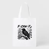 Funny Humor Crow Gothic F-Caw-F Essential Grocery Bag