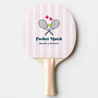 Perfect Match Preppy Tennis Wedding Shower Ping Pong Paddle