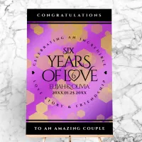 Elegant 6th Amethyst Wedding Anniversary Acrylic Sign