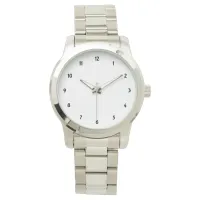 Unisex Oversized Silver Bracelet Watch Add Own