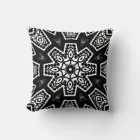 Black & White Modern Tribal Geometry Cushion