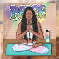 Urban Art | Pretty Woman doing Meditation   Window Cling