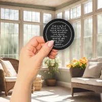 Rustic Chalkboard Bible Verse Christian Typography Classic Round Sticker