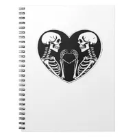 Skeleton Heart Hands Sign Halloween Costume Retro  Notebook
