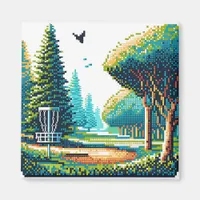 Disc Golf Pixel Art  Magnet