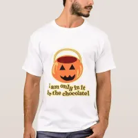 Chocolate Halloween Cute Cartoon Slogan T-Shirt