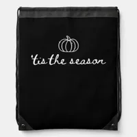 Tis The Season Pumpkin Fall Thanksgiving Drawstring Bag