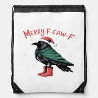 Merry Christmas F Caw F Vintage Classic Style Drawstring Bag