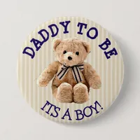 Daddy to be, Teddy Bear Baby Shower Button