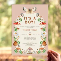 Insects & Mushroom Baby Shower Invitation | Whimsi